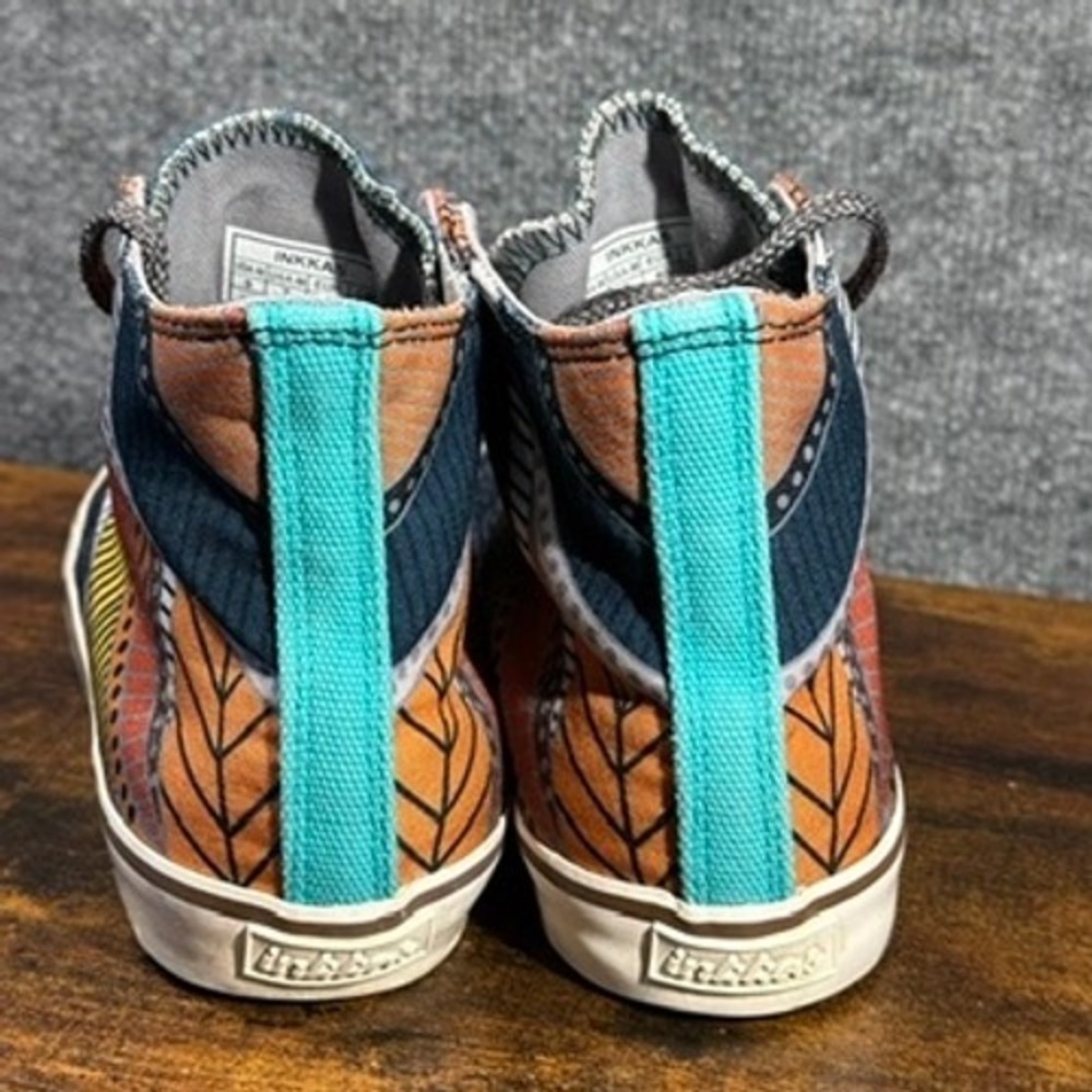 Inkkas South American High Top Sneaker Shoes Multi Colored Womens9 Mens7 Tribal - Picture 5 of 8
